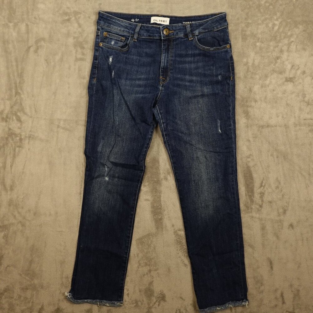 DL 1961 jeans Mara straight ankle women's 31 mild blue‎ denim